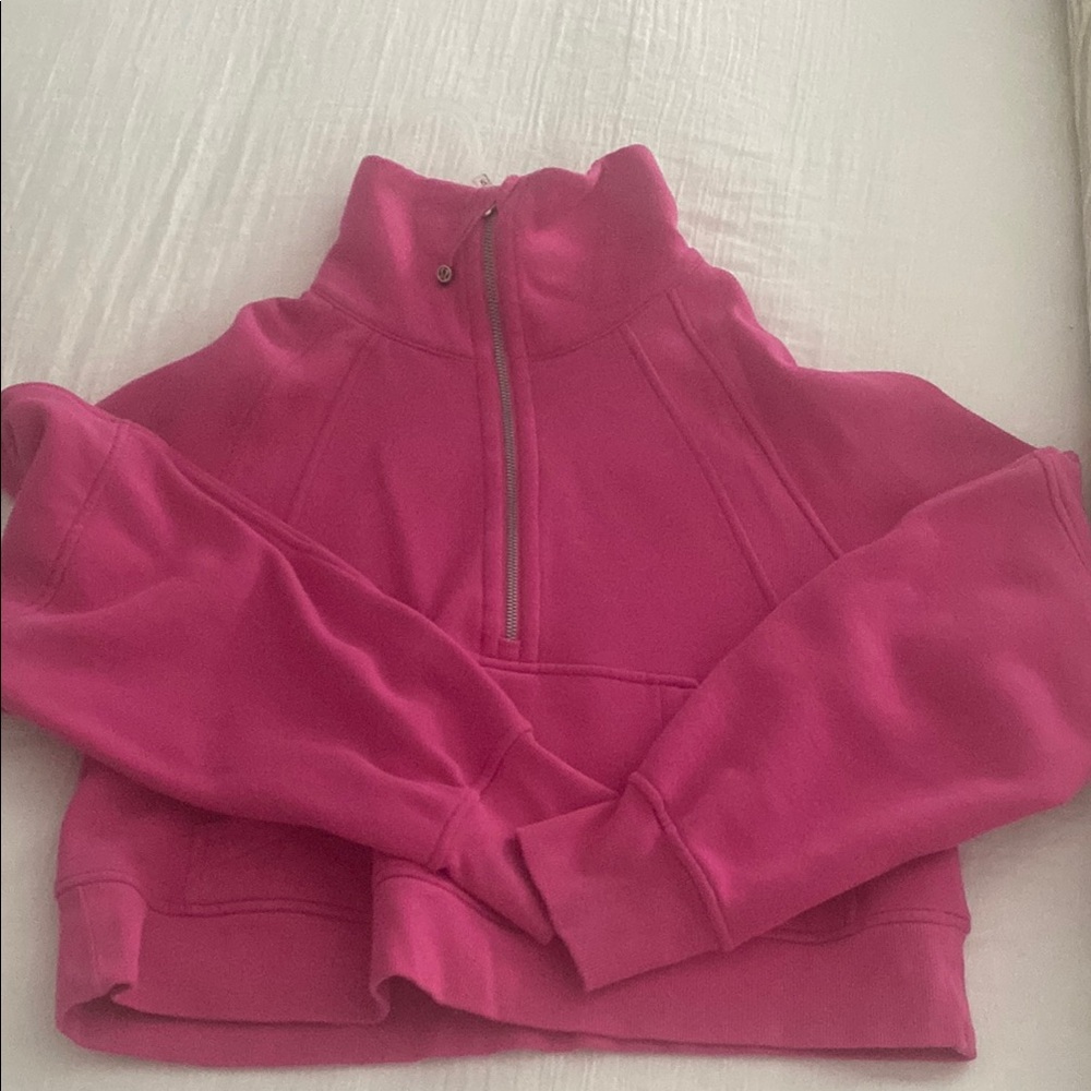 Lululemon hot pink quarter zip scuba!